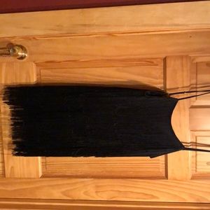 Black Tassel Mini Dress!